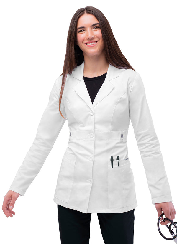 Adar Universal Stretch Collection 28" Women's Tab Waist Lab Coat