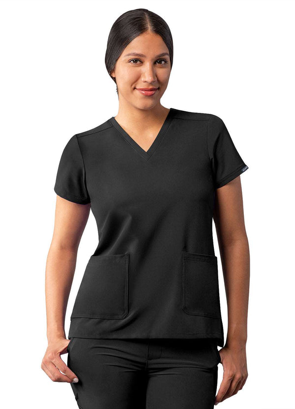 Adar Addition Modern V-Neck Scrub Top